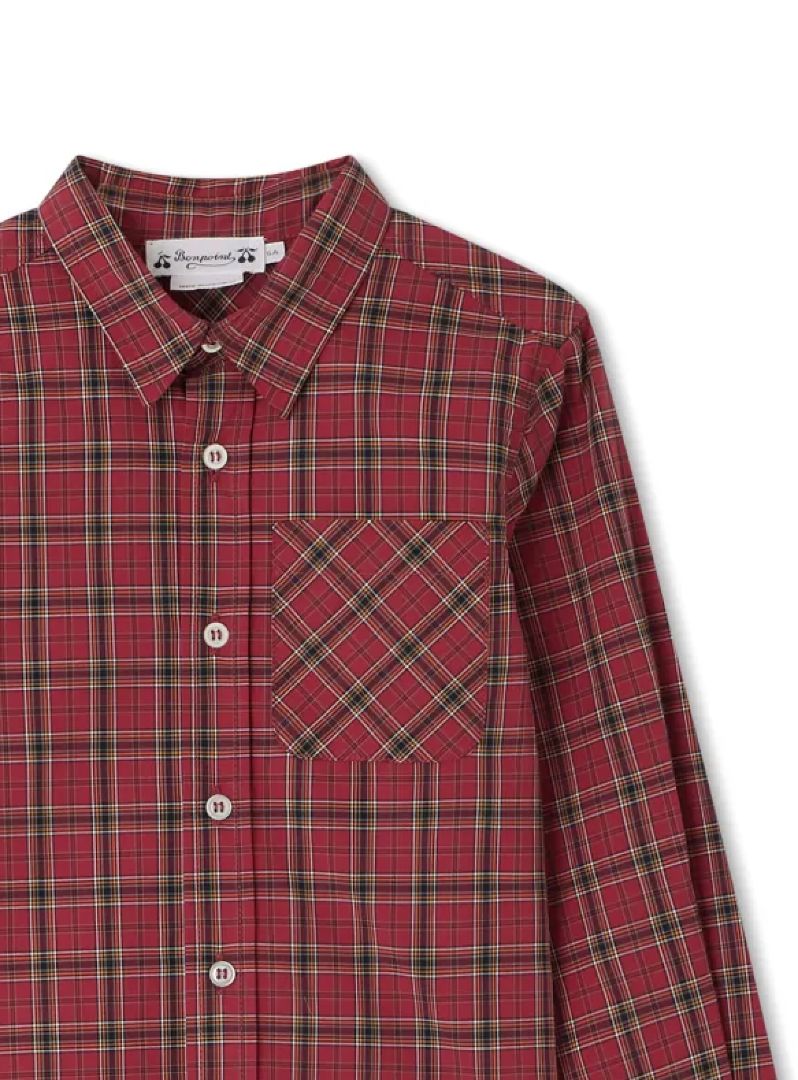 Bonpoint Tango checked cotton shirt brand new, 10 years