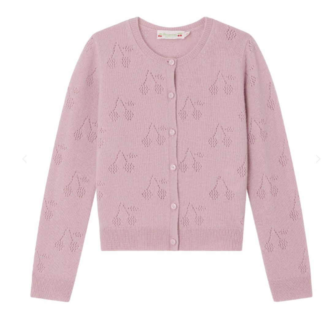 Bonpoint Thindra Cashmere Cardigan Peony Pink brand new, 4 years