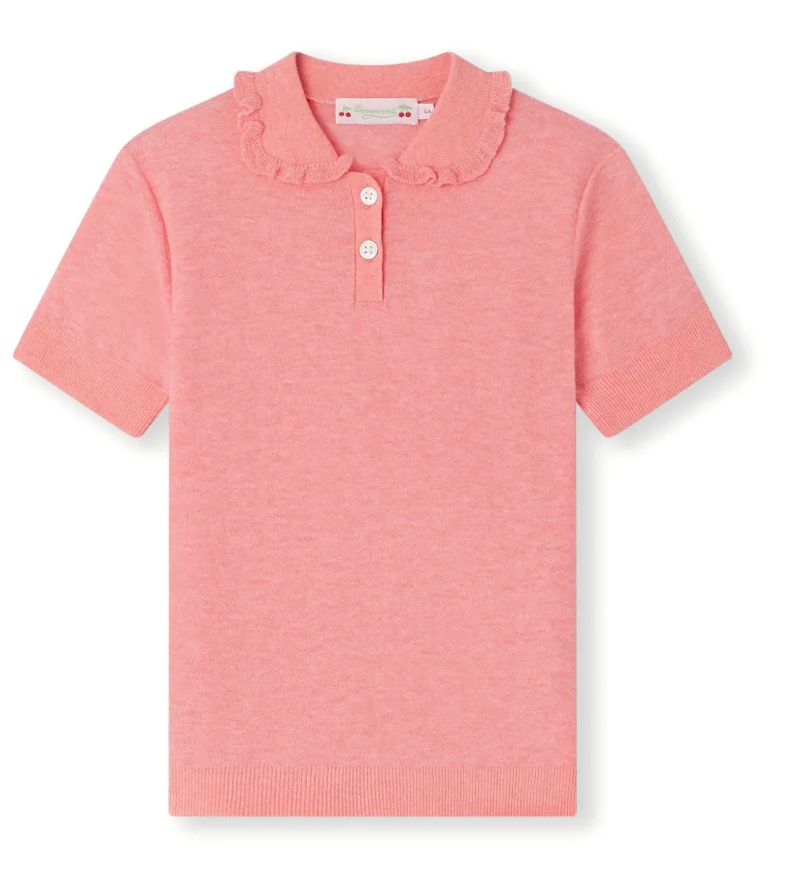 Bonpoint Frynja ruffle-collar polo shirt brand new, 12 years