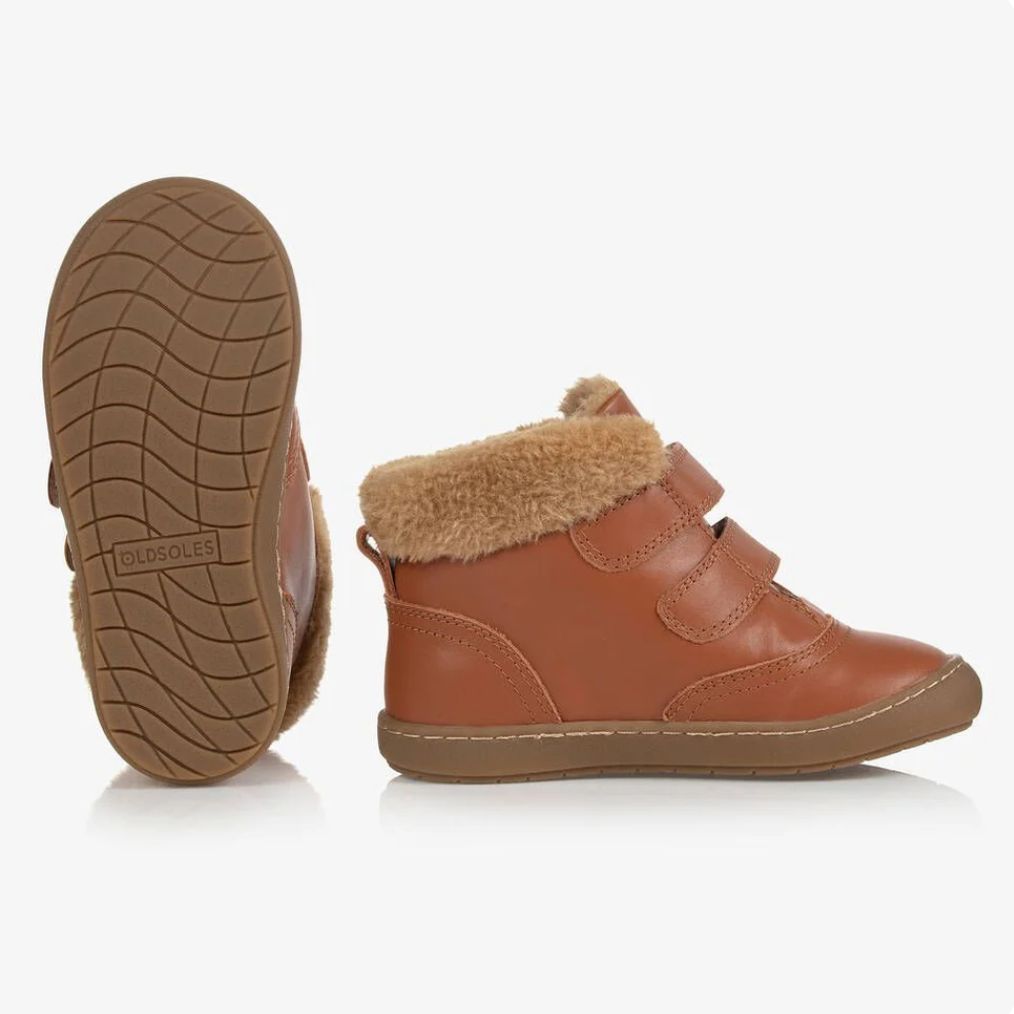 Old Soles new w/tags tan Squad leather boots, 13.5 little kid