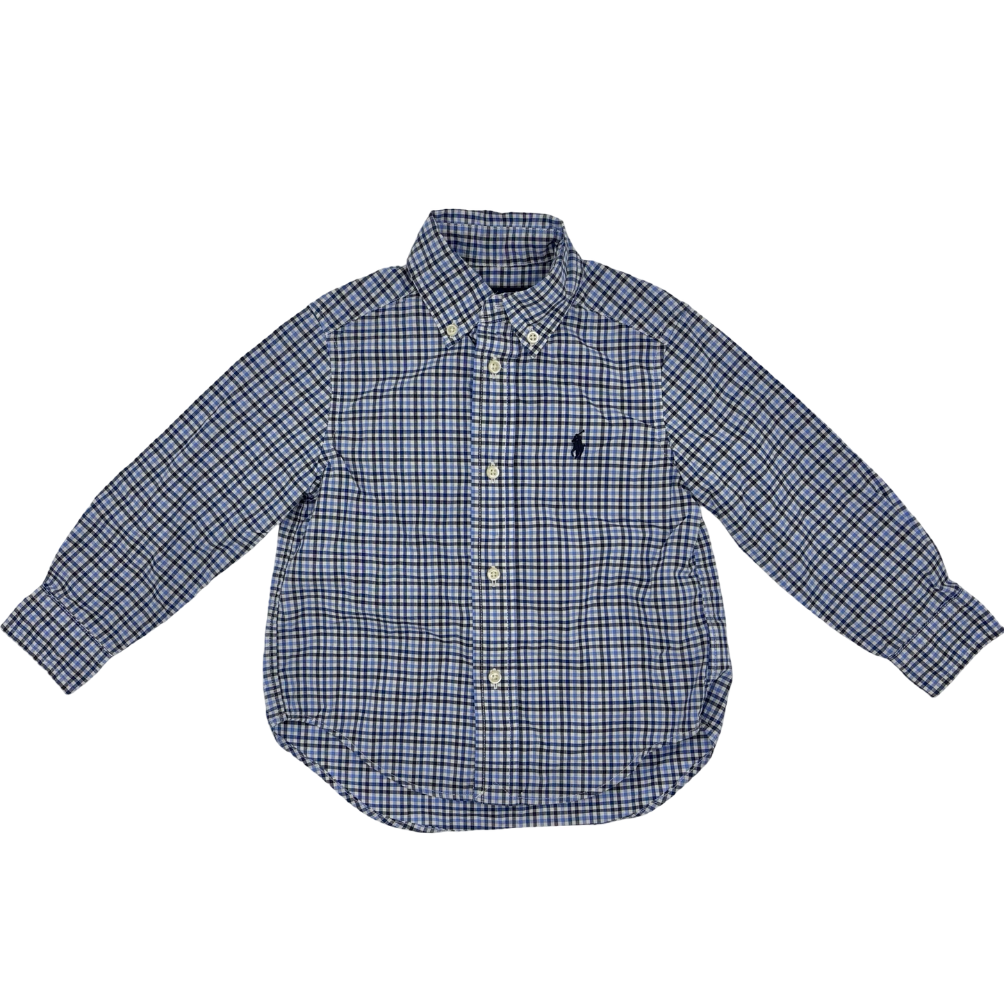 Ralph Lauren Blue checkered dress shirt, 2T