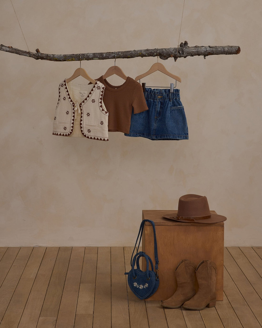 Rylee cru Denim skirt, 4-5