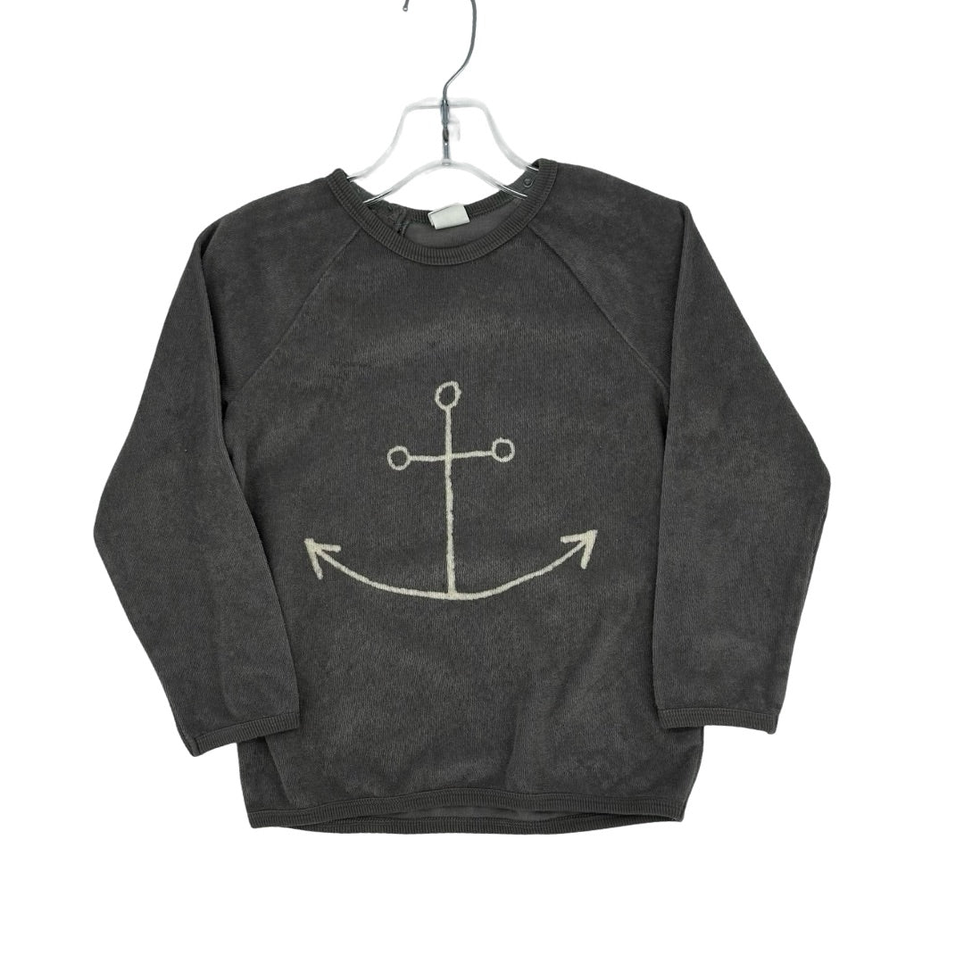 H&M Grey terry cloth shirt, 3-4 years