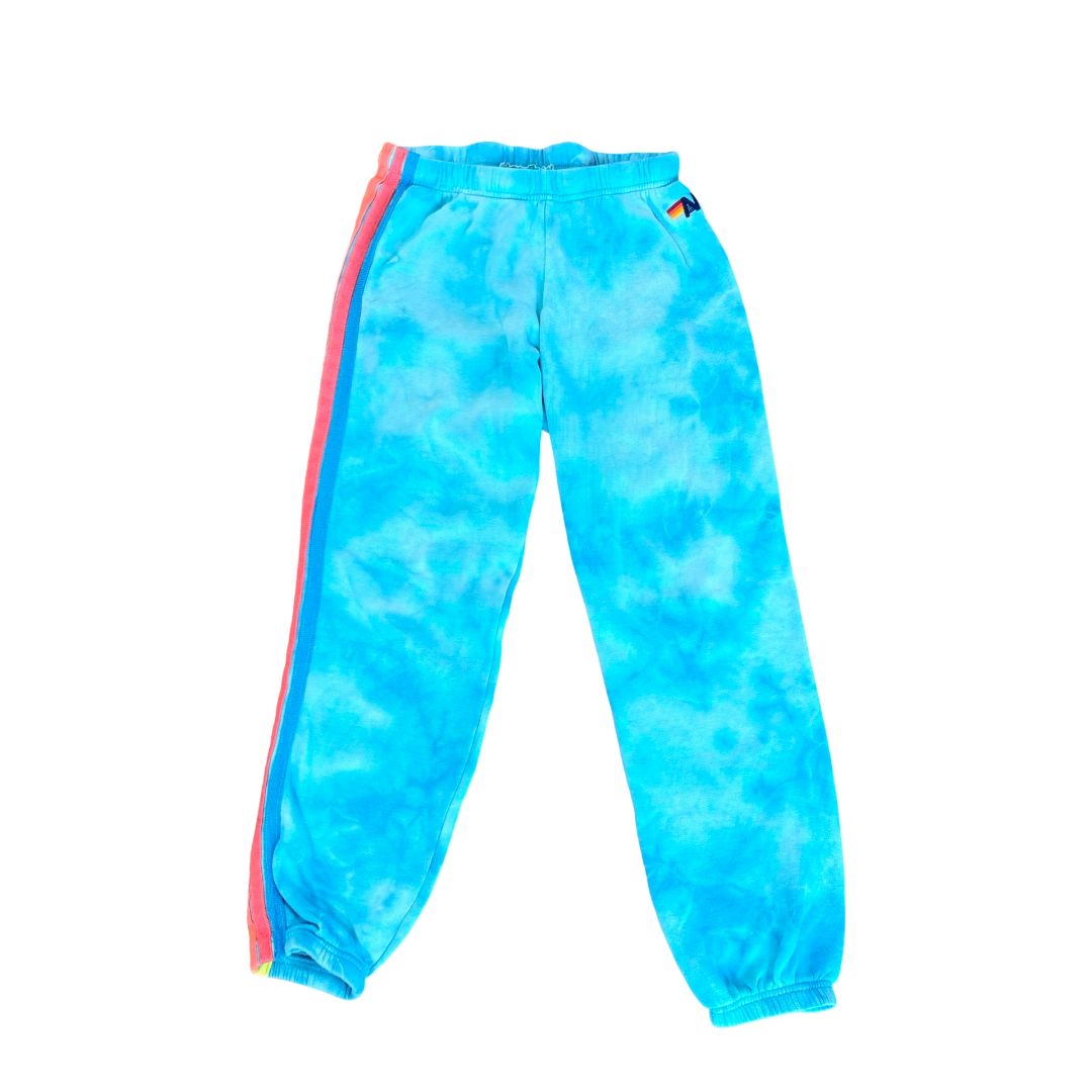 Aviator Nation blue w/rainbow sweatpants, womens medium