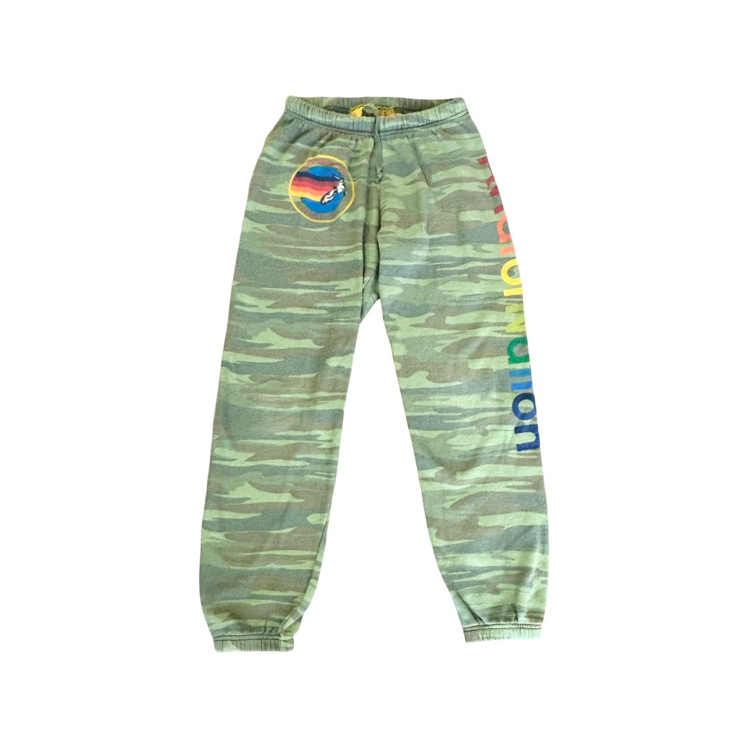 Aviator Nation camo sweatpants, womens medium