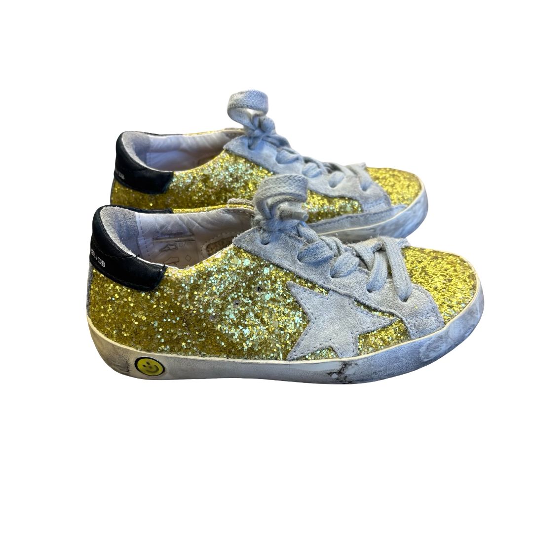 Golden Goose Super Star gold glitter, 27 little kid