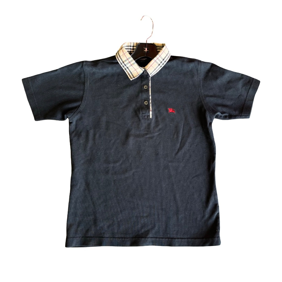 Burberry black w/plaid collared shirt, Men’s small