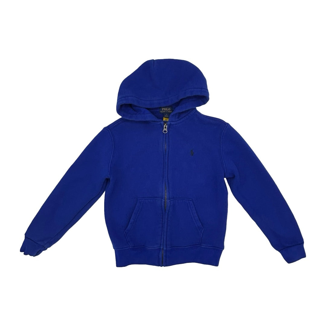 Ralph Lauren Blue hooded zip up, 7 years