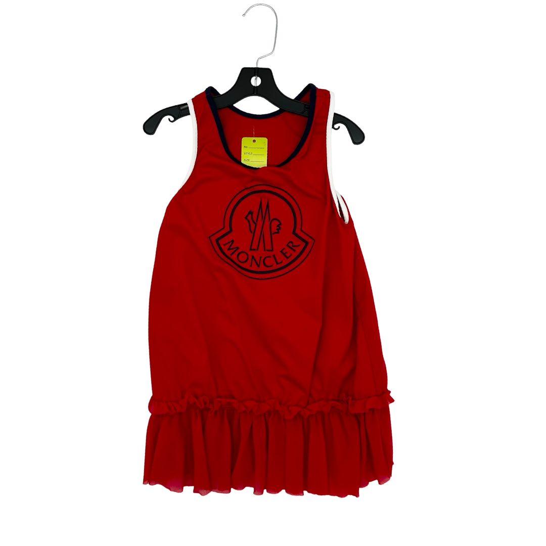 Moncler red athletic dress, 6 years