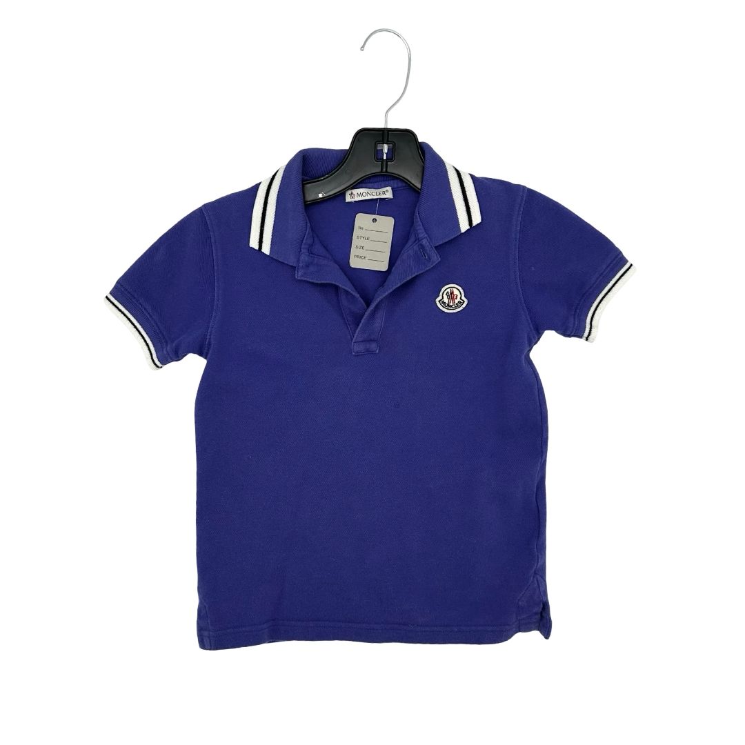 Moncler blue collared tshirt, 5 years