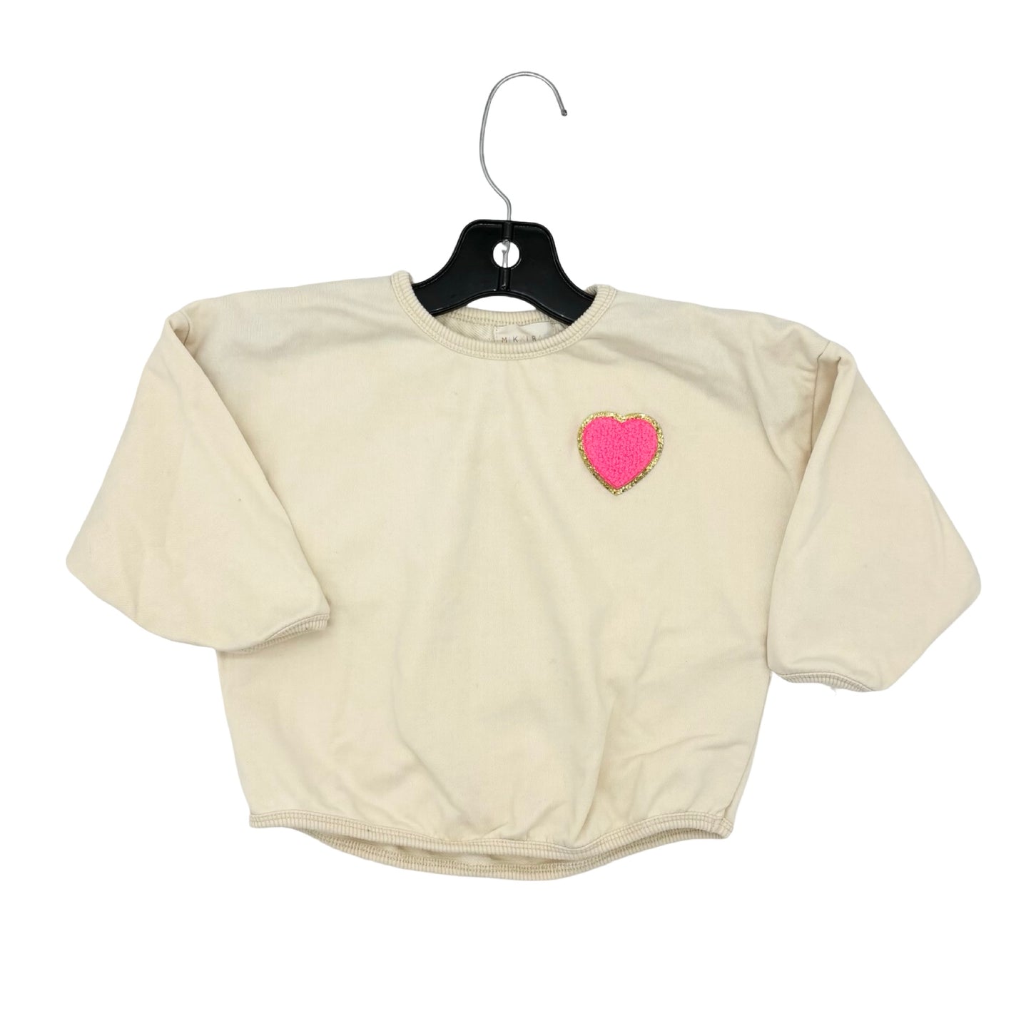Mikki Rae cream w/pink heart long sleeve, 2 years