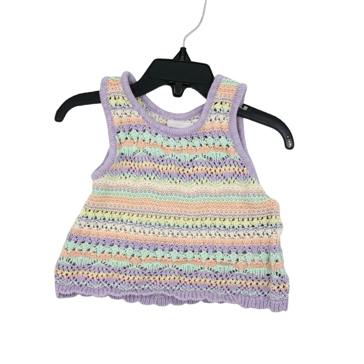 Zara rainbow crochet top, 2 years