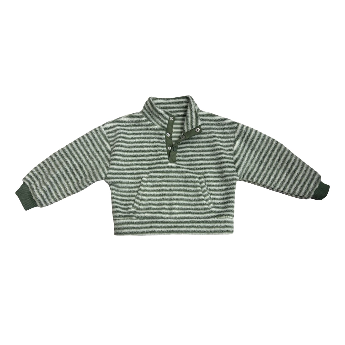 Rylee + Cru Sample evergreen stripe pullover/pant set, 4-5 years