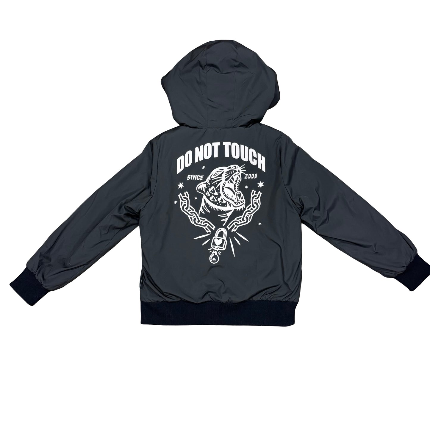 Nununu Sample black Do Not Touch jacket, 8-9 years