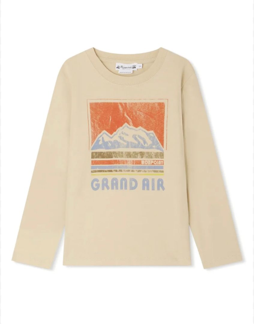 Bonpoint Tada long-sleeve organic cotton t-shirt brand new, 10 years