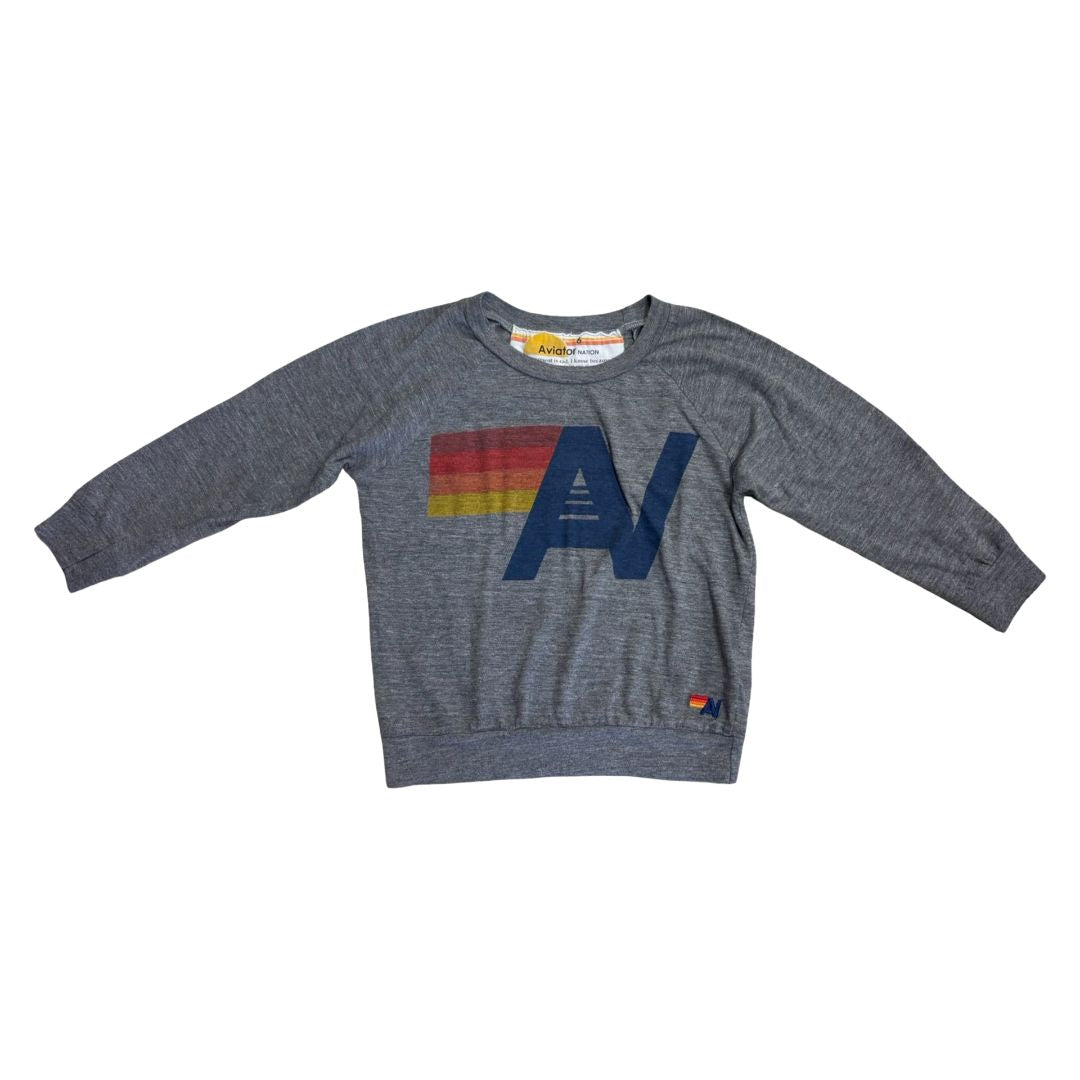 Aviator Nation grey lightweight sweatshirt, 6 years