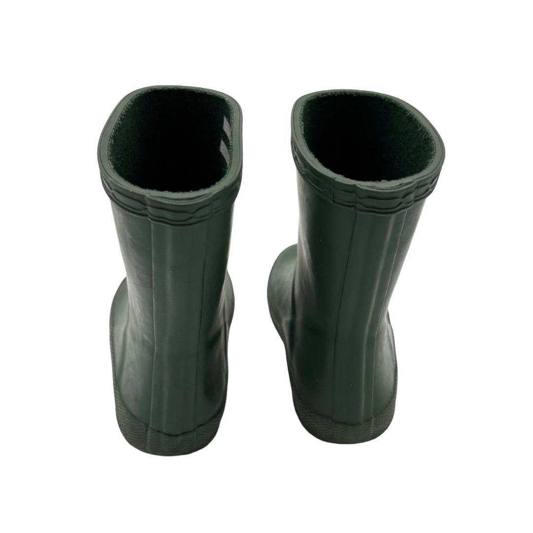 Hunter green rain boots, 5/6 little kid