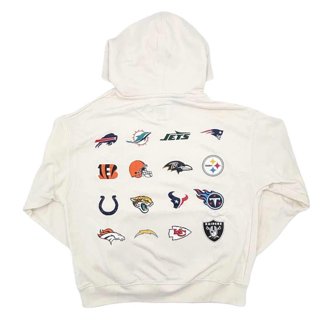 Zara x NFL white NFL hooded sweatshirt, 11-12 years