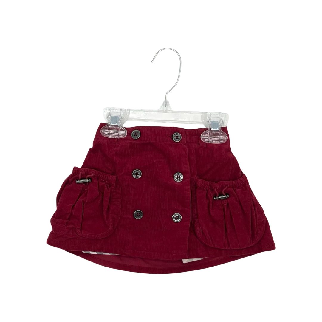 Burberry red corduroy skirt, 18 months