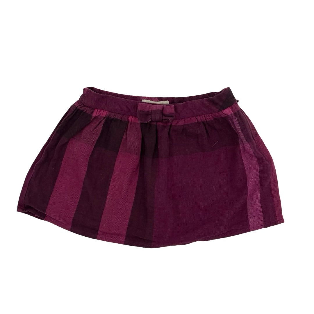 Burberry Fuschia check skirt w/bow, 18 months