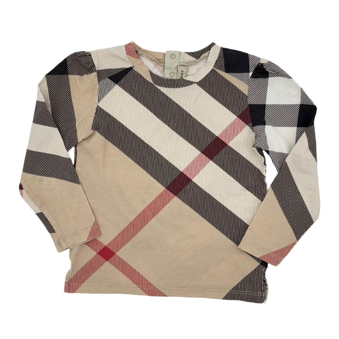 Burberry Check crewneck long sleeve, 3 years