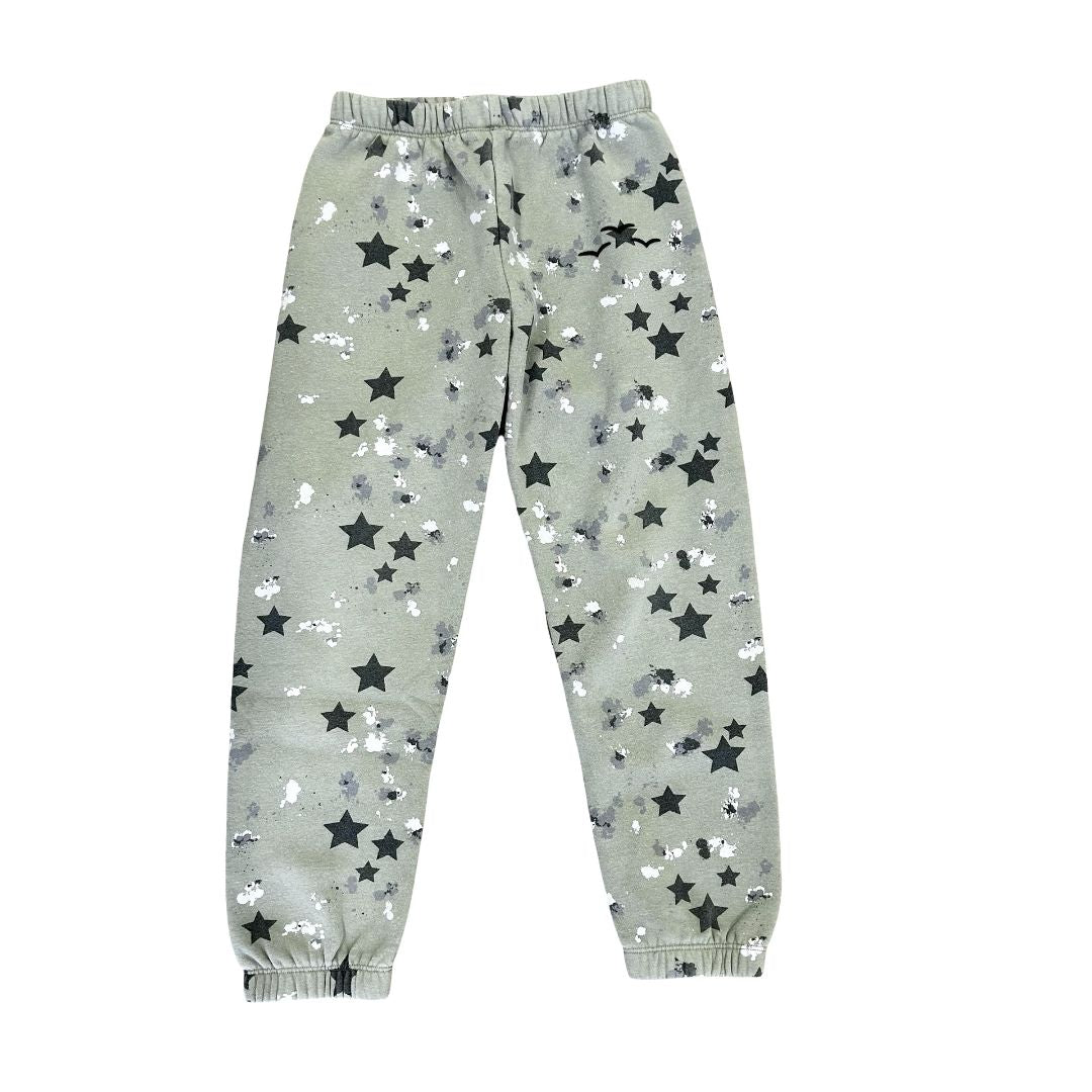 Lazypants green w/star sweatpants, 6 years