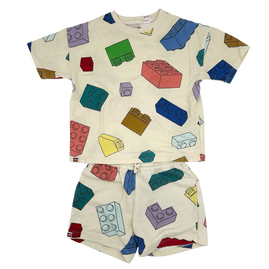 H&M lego tshirt/short set, 4-6 years