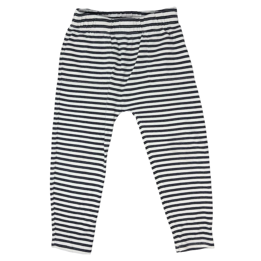 Banana Republic White/navy stripped sweatpants, 5 years