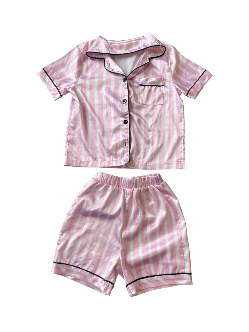 Shein pink stripped pj set, 9 years