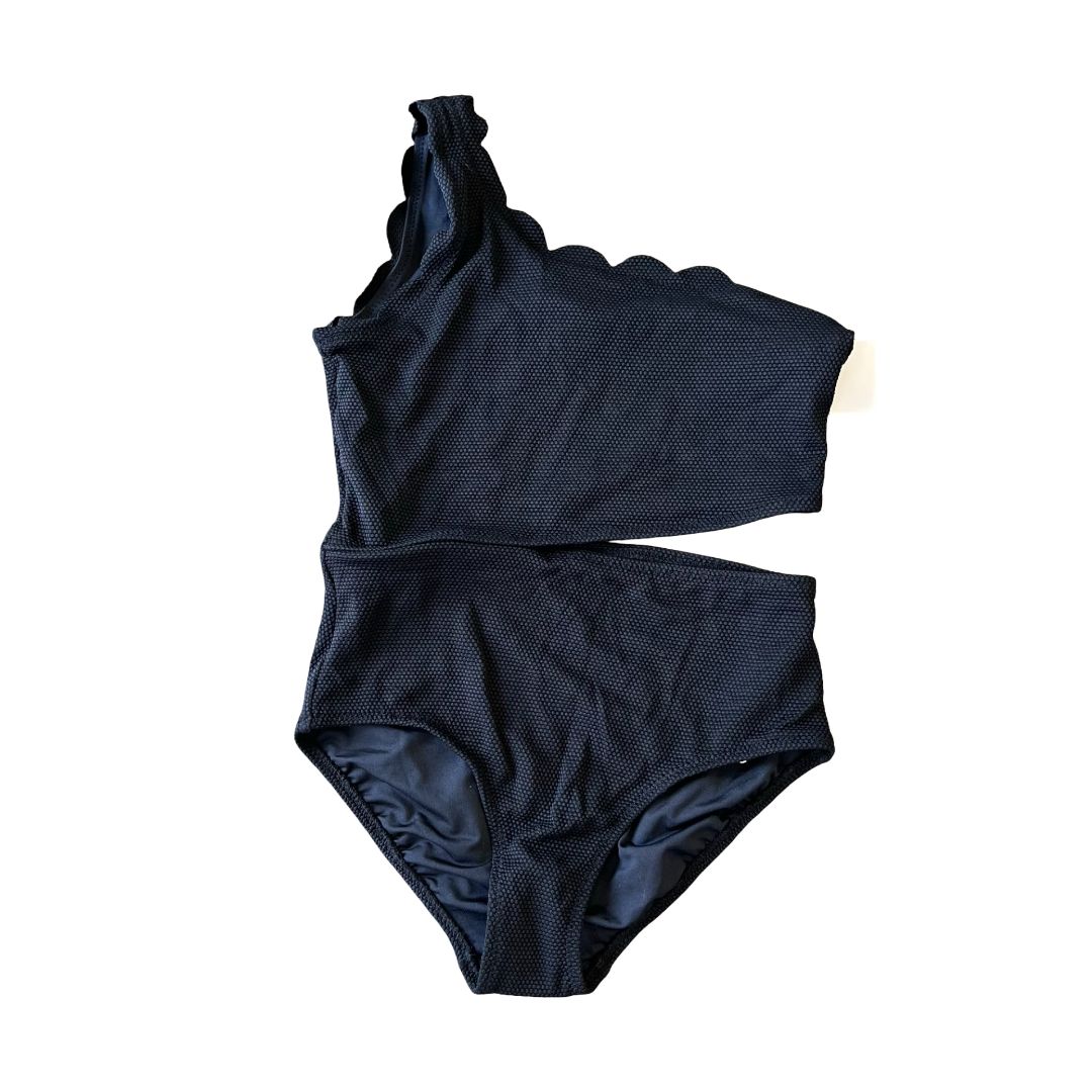 Old Navy new with tags black cut out swim suit, 10-12 years
