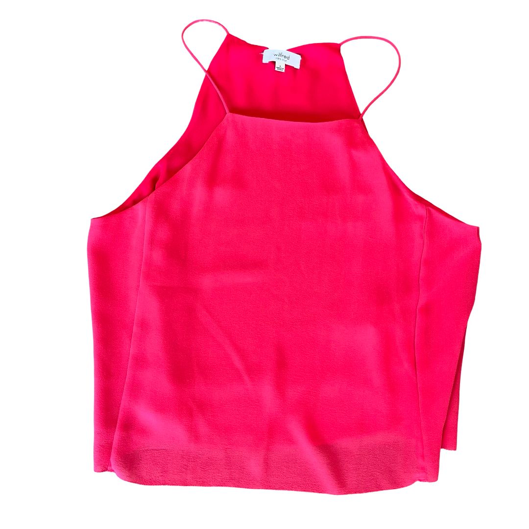 Wilfred red silk tank top, small