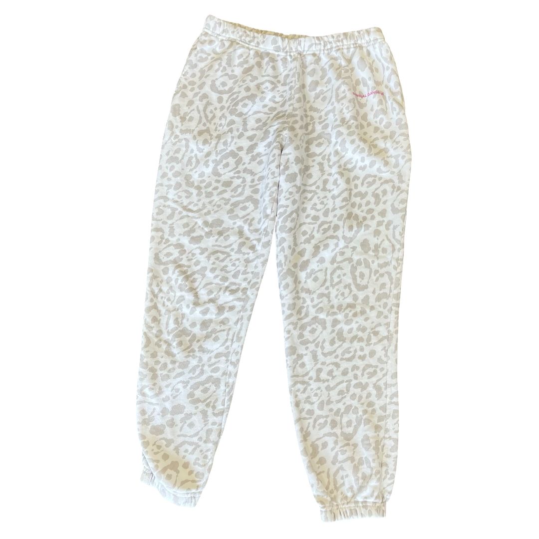 Spiritual Gangster cheetah print sweat pants, womens small