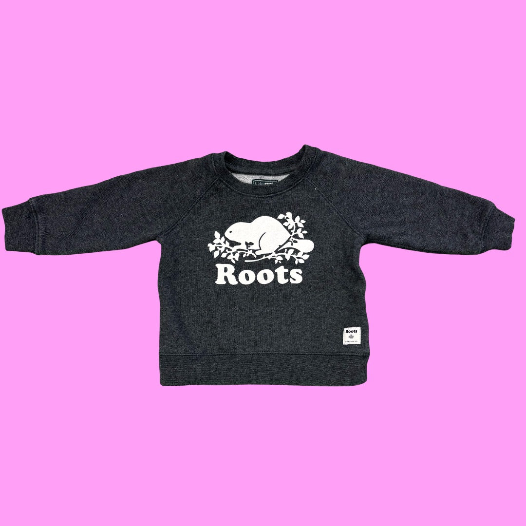 Roots Grey sweatshirt, 6-12 months