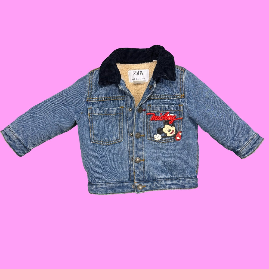 Zara Mickey Mouse Jean jacket, 9-12 months – Minissentials