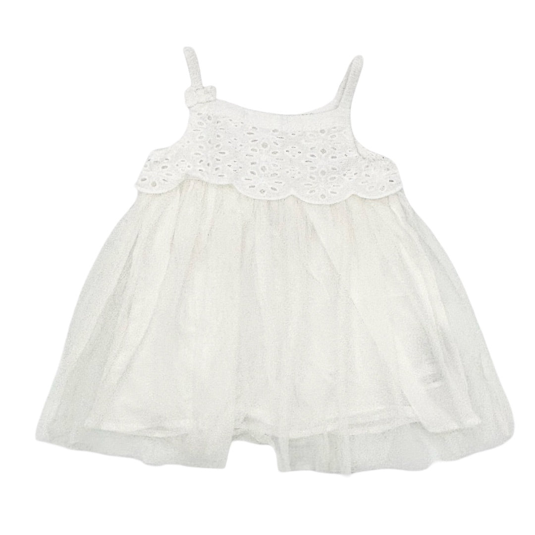 H&M White eyelet/guaze dress, 4-6 months