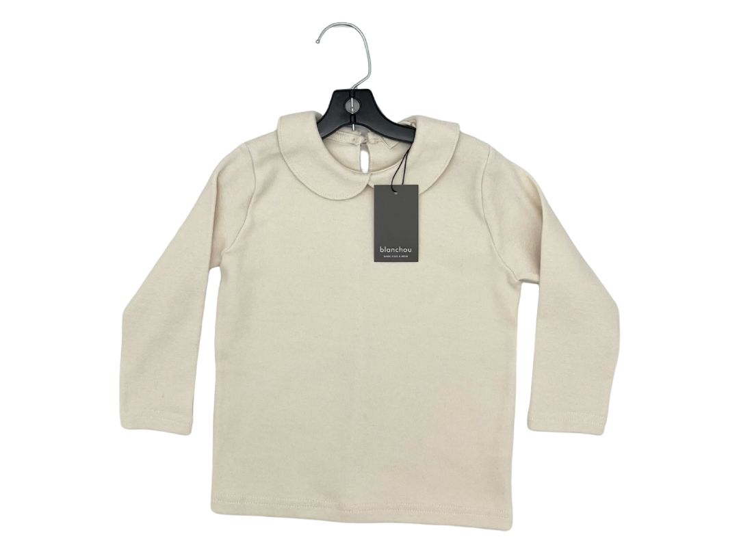 Monbebe new with tags cream peter pan collar top, 2-3 years
