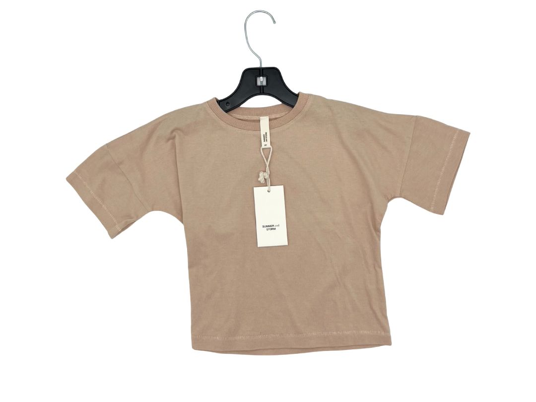 Summer Storm dusty rose oversized tee, 2 years