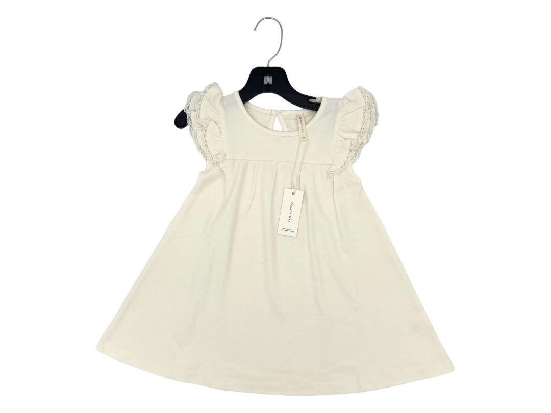 Quincy Mae new with tags cream flutter dress, 2-3 years