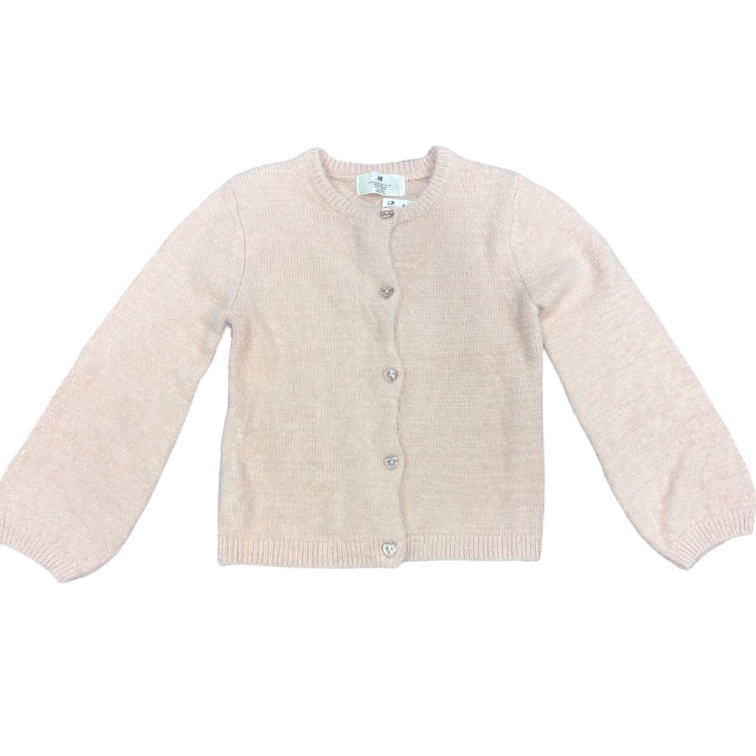 H&M New w/tags pink cardigan w/heart buttons, 6-8 years
