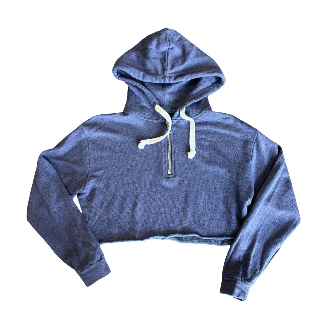 Katie J blue cropped sweatshirt, large