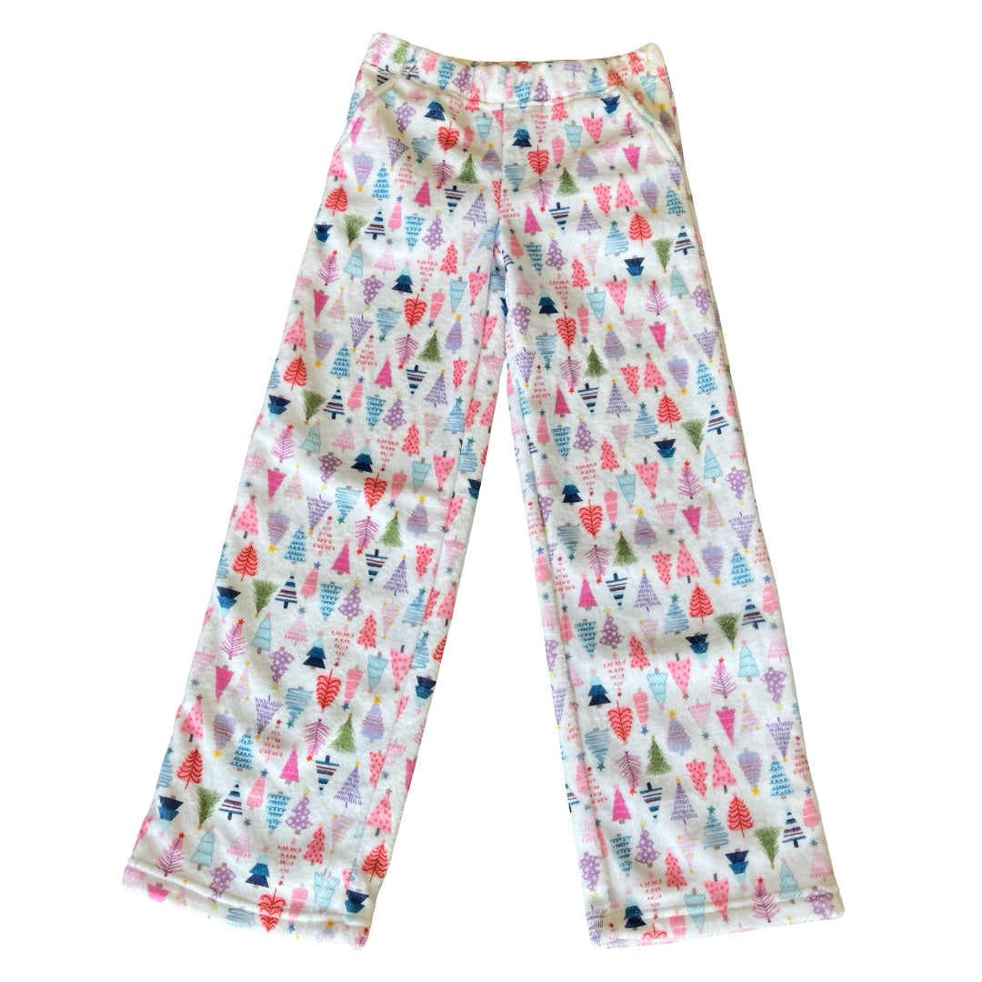 Preppy Goose new with tags white tree fuzzy pants, 7-8 years