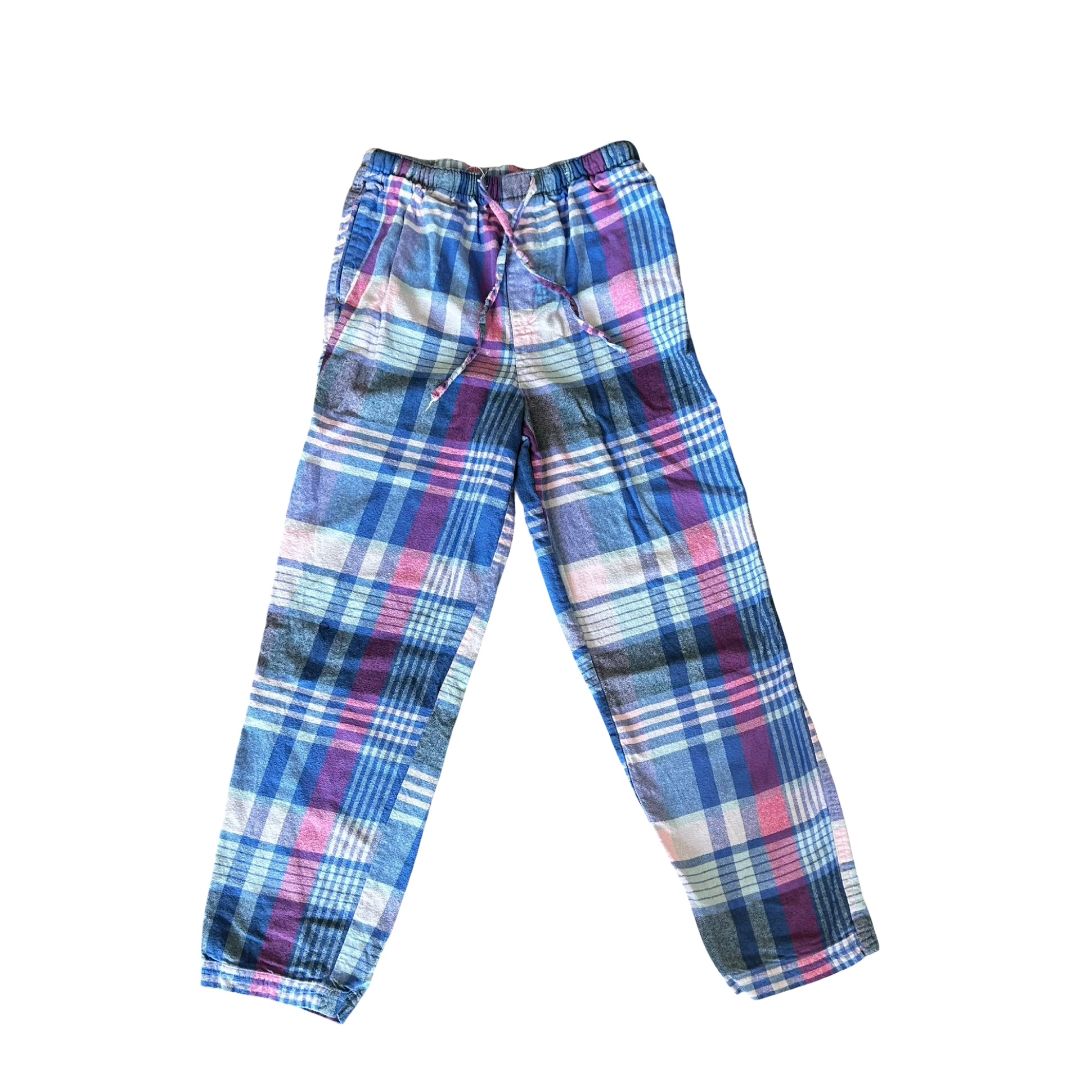 Stone Peak pink/blue flannel pants, youth medium