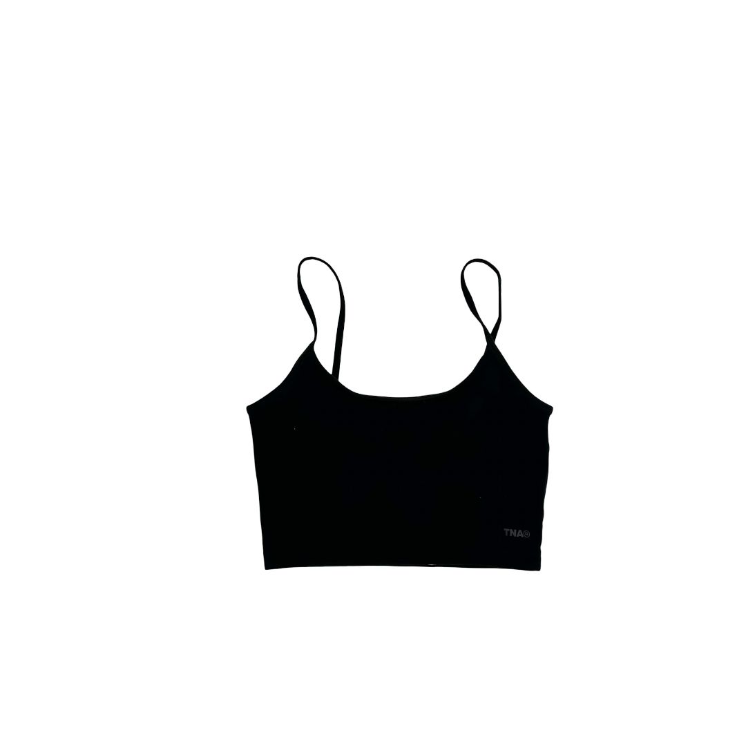Tna black cotton bralet, 2xs