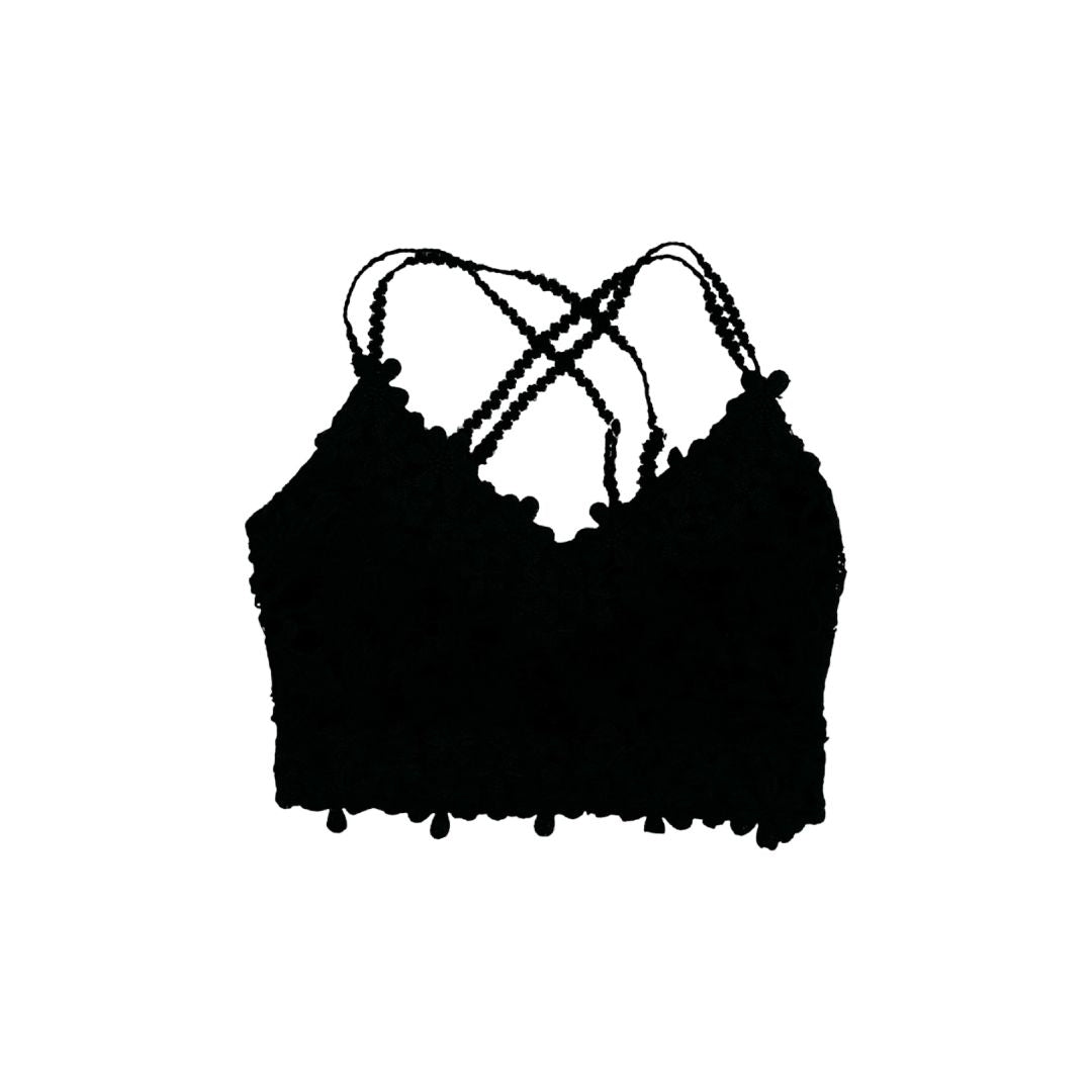 Katie J black lace bralet, medium