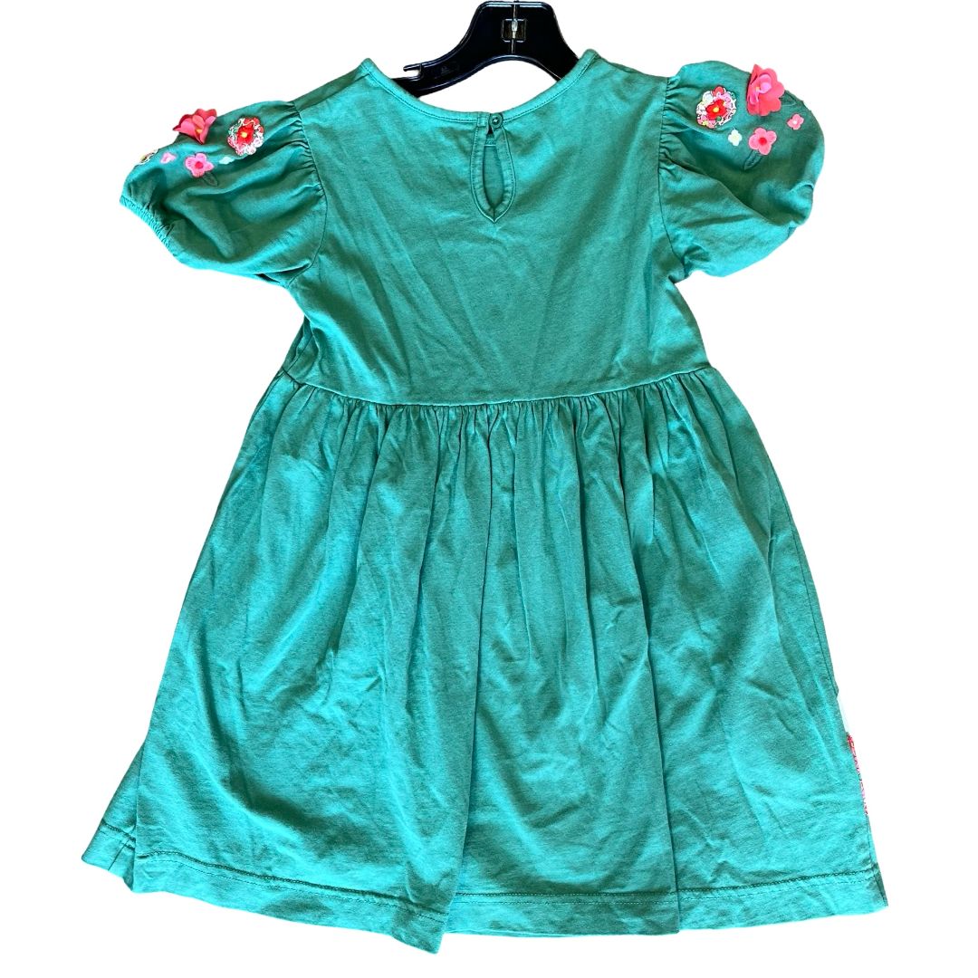 Mini Boden green w/horse dress, 5-6 years