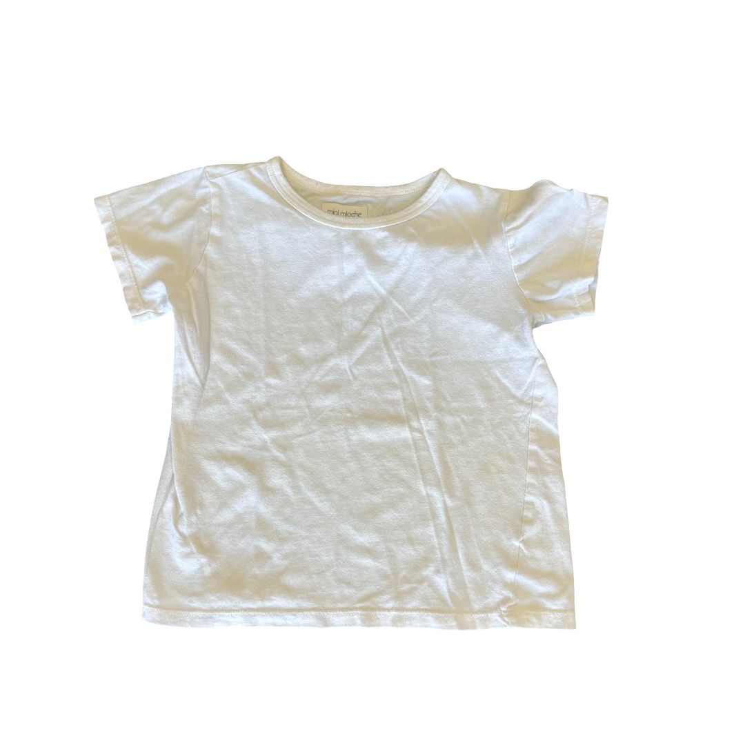 Mini Mioche off white tshirt, 7-8 years