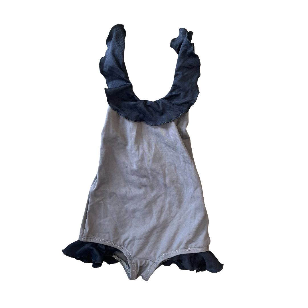 Wolf & Rita grey/black ruffle swim suit, 2 years