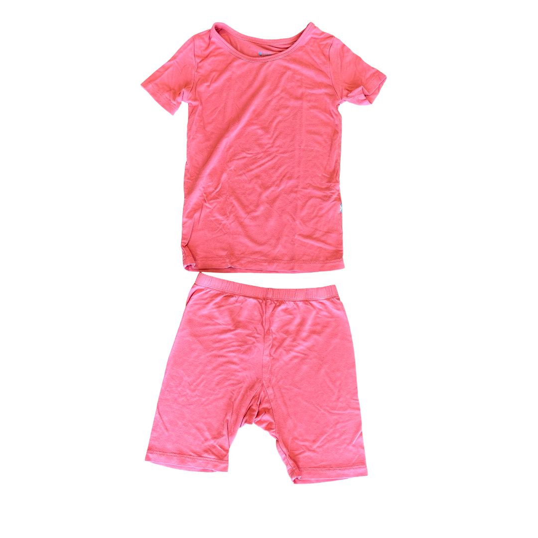 Kyte coral tshirt/short pj's, 4 years