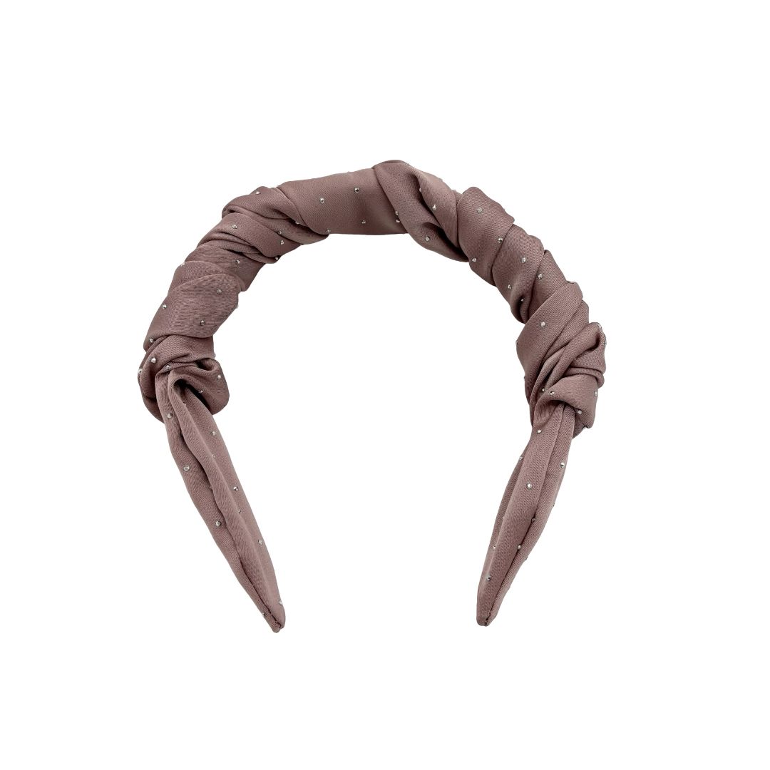 No name dusty pink w/rhinestone headband, one size