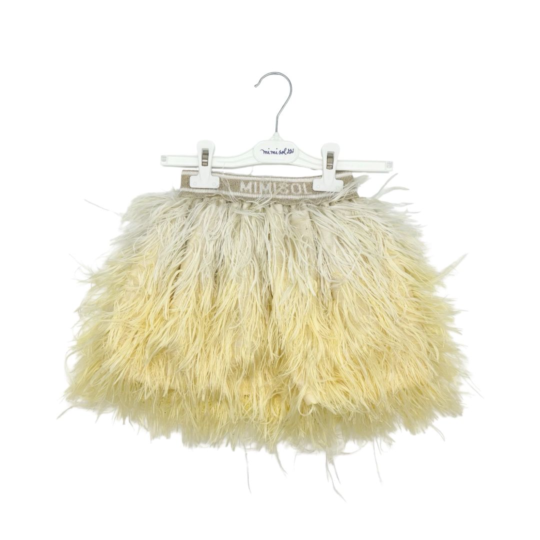 Mimisol yellow feather skirt, 5 years